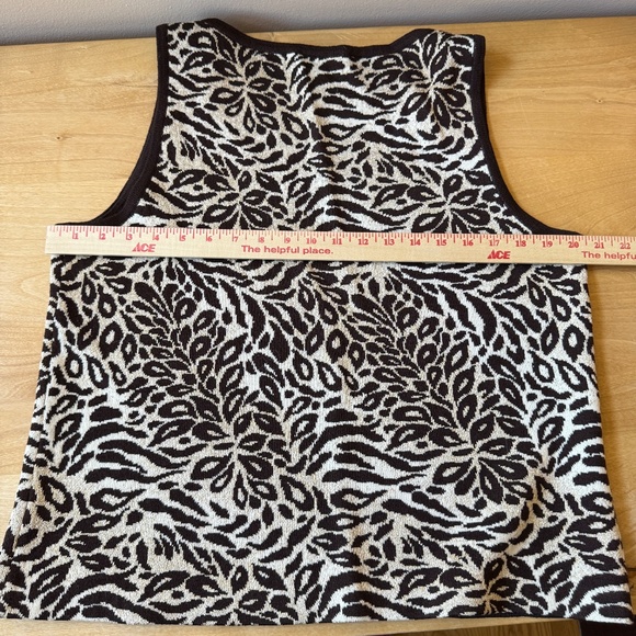 ST JOHN SPORT TANK TOP ANIMAL PRINT LEOPARD CHEETAH METALLIC GLAM LUXE BOLD L - Picture 8 of 11